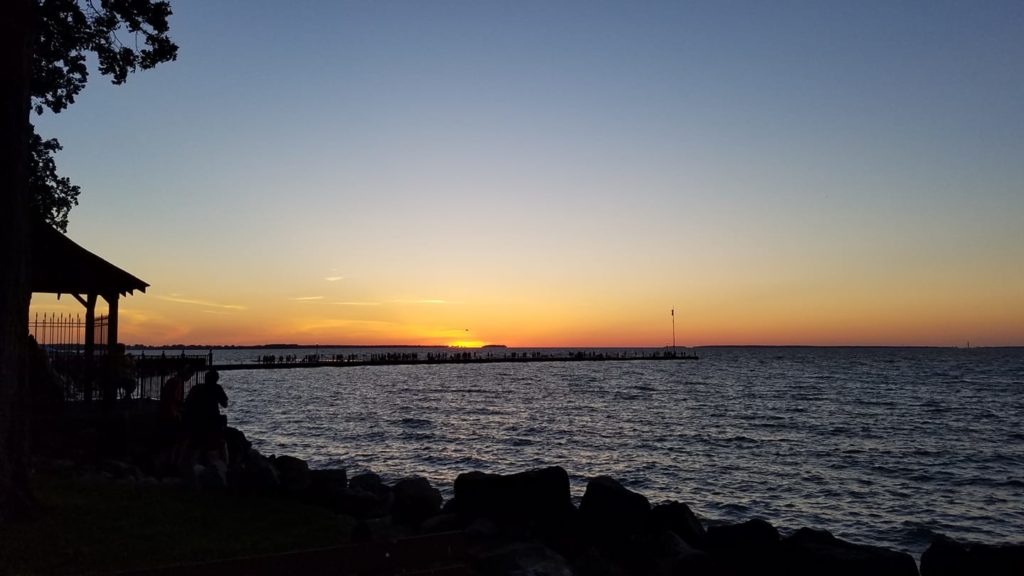 Lake Erie at sunset, June 2018